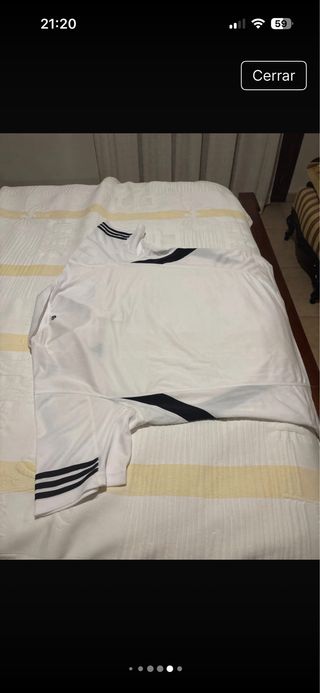 Polo Adidas Blanco y Azul