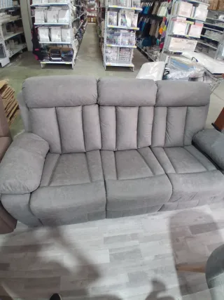 Sofá cama beige y gris