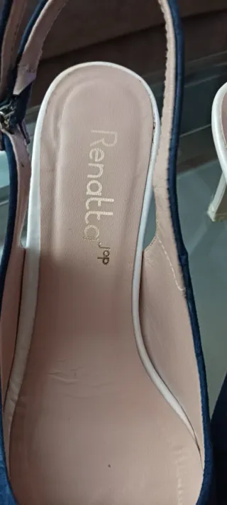 Zapatos Renatta Azul Slingback Tacón