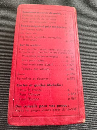 Guide Michelin France 1956