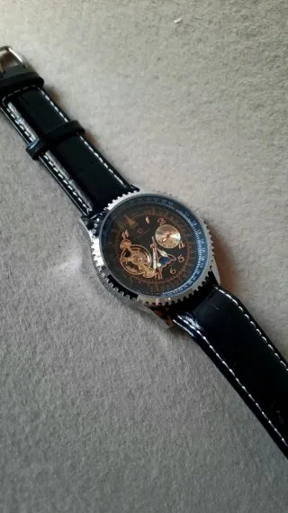 Orologio automatico Forsining uomo nero oro