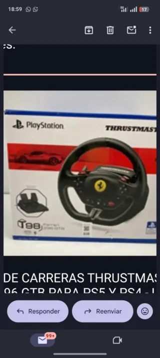 Volante Ferrari Thrustmaster PS4/PS5