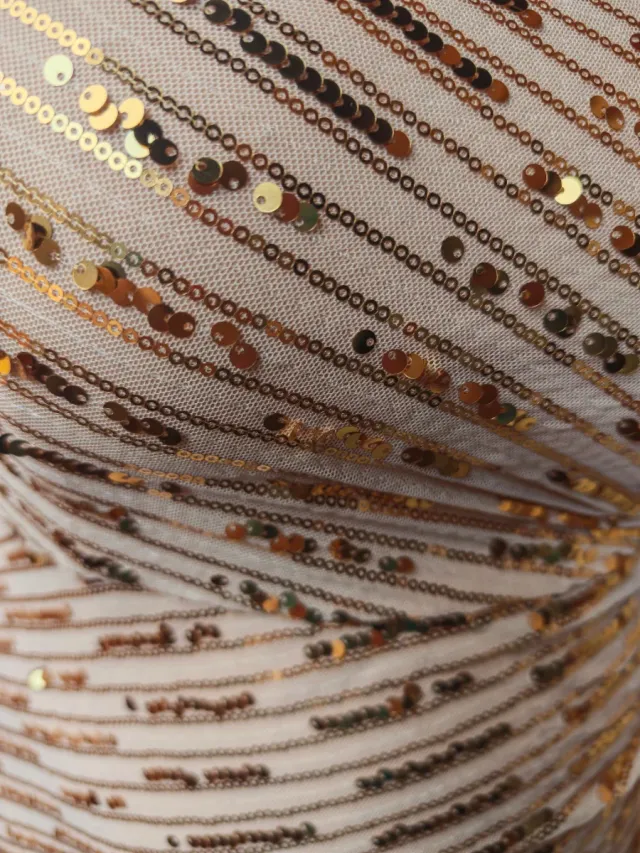 Vestido lentejuelas dorado T.46