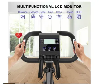 Bicicleta Estática Plegable Blanca