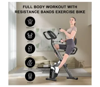 Bicicleta Estática Plegable Blanca