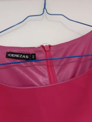 Vestido fiesta flores rosa