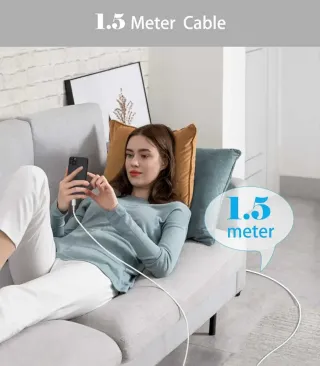 2 Cables USB C Blancos