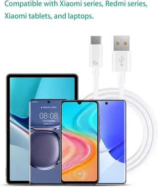 2 Cables USB C Blancos