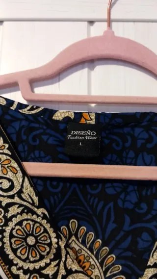 REGALO Blusón vestido estampado talla L