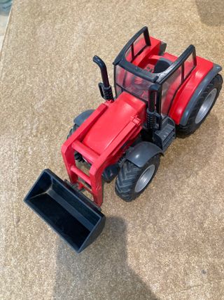 Tractor Rojo Playmobil con Pala