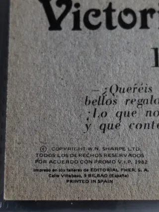 Cromos Victoria Plum Fher 1982 sin pegar