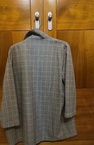 Chaqueta de cuadros gris