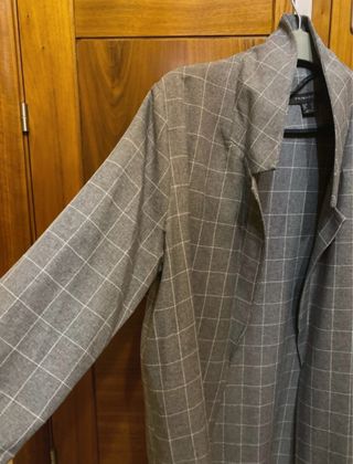 Chaqueta de cuadros gris