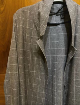 Chaqueta de cuadros gris