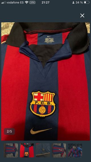 Camiseta FC Barcelona 2001-02 Nike Talla L