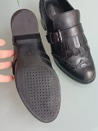 Geox Scarpe Vera Pelle Frange N.37.5