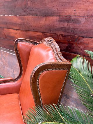 Sillón de piel estilo señorial