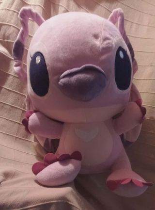 Peluche Angel Stitch grande rosa