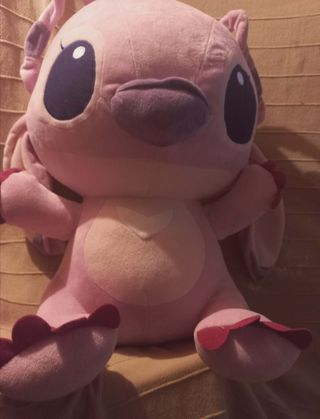 Peluche Angel Stitch grande rosa