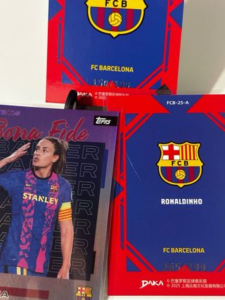 3 Cromos Numeradas FC Barcelona - Topps e Daka