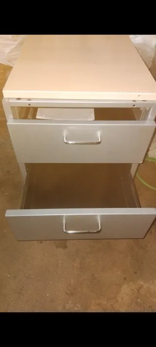 Cajonera metálica gris 3 cajones