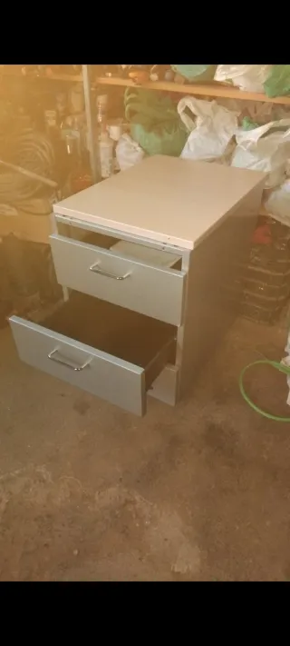 Cajonera metálica gris 3 cajones