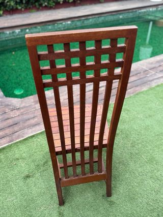 Silla de madera. Juego de 4.