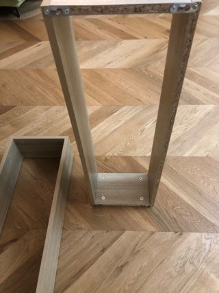 2 Estanterías cubo de color madera