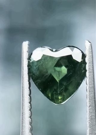 Zafiros Corazón Verde Azulados