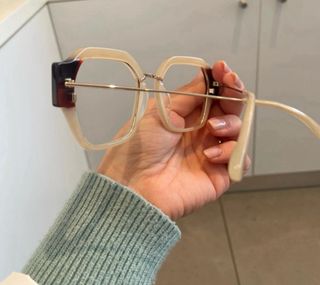 Montatura vista Kaleos beige/marrone