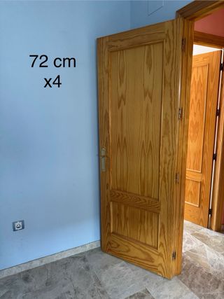 Puertas de madera maciza color roble COMPLETAS x9