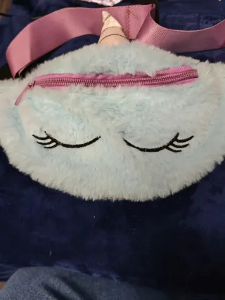 Riñonera Unicornio Peluche Azul y Rosa