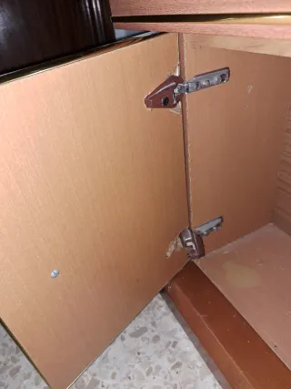 Mueble de entrada madera y cristal