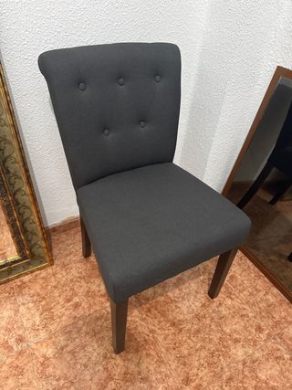 Silla tapizada El Corte Inglés gris