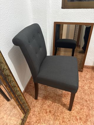 Silla tapizada El Corte Inglés gris