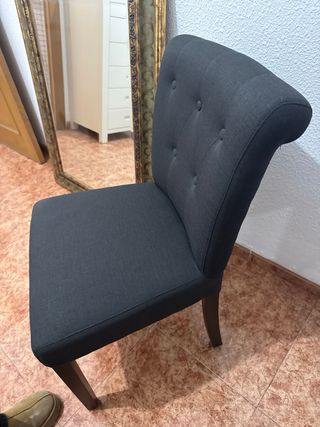 Silla tapizada El Corte Inglés gris