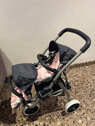 Carrito gemelar para muñecas