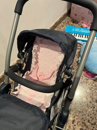 Carrito gemelar para muñecas