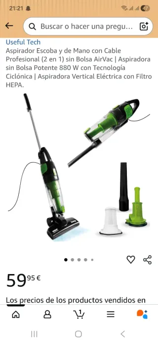 Aspiradora Ciclónica 2 en 1 AIRVAC