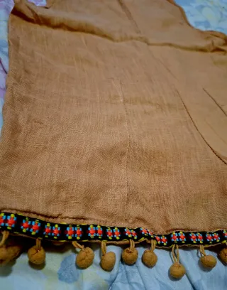 Mono corto Lino Mujer T-M/L Mostaza