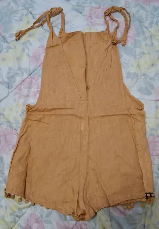 Mono corto Lino Mujer T-M/L Mostaza