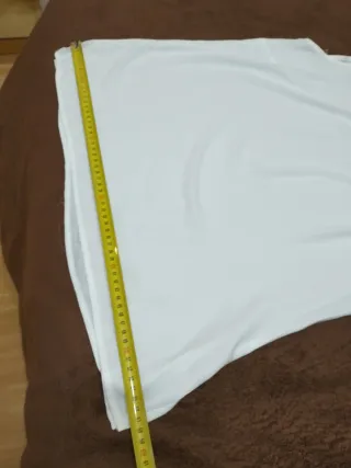 Blusa blanca sin mangas de Antea, talla L