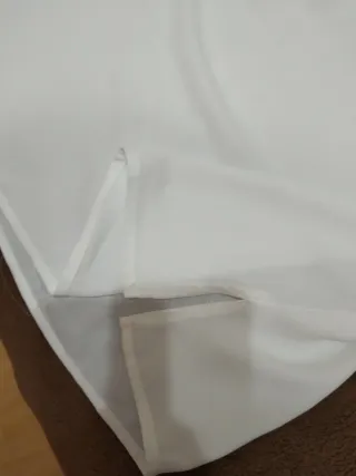 Blusa blanca sin mangas de Antea, talla L