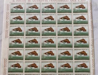 Francobolli San Marino 1962 - Foglio 40 pezzi