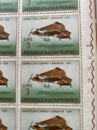 Francobolli San Marino 1962 - Foglio 40 pezzi