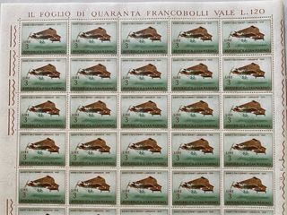 Francobolli San Marino 1962 - Foglio 40 pezzi