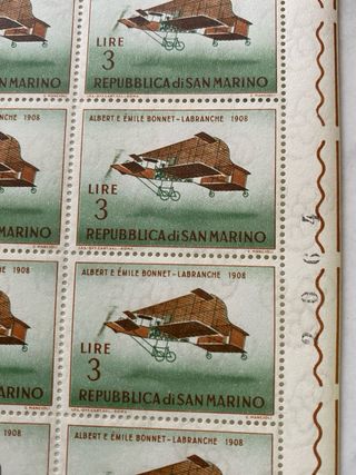 Francobolli San Marino 1962 - Foglio 40 pezzi