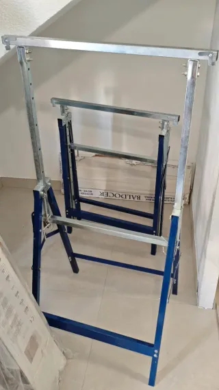 Set caballetes metálicos plegables