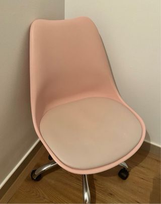 Silla de escritorio rosa giratoria