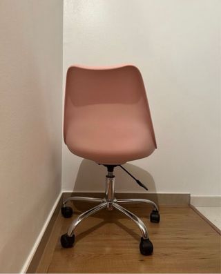 Silla de escritorio rosa giratoria